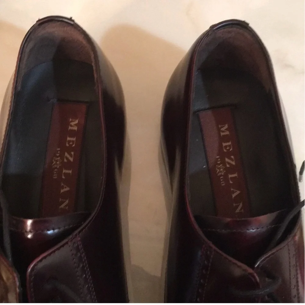 Mezlan Lace Up Leather Brown Oxfords sz.8.5